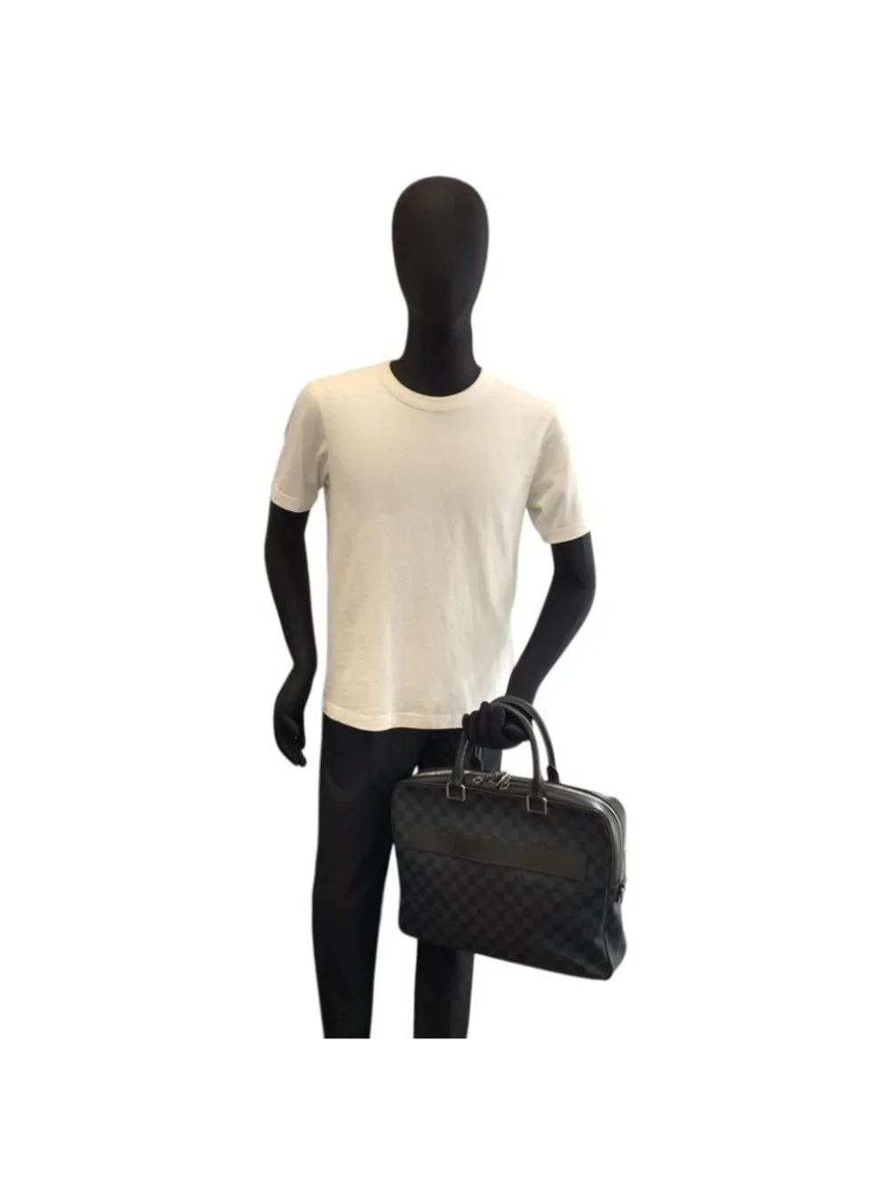 Louis Vuitton Damier Ecobalt Porto Document Man Business Black Briefcase Handbag